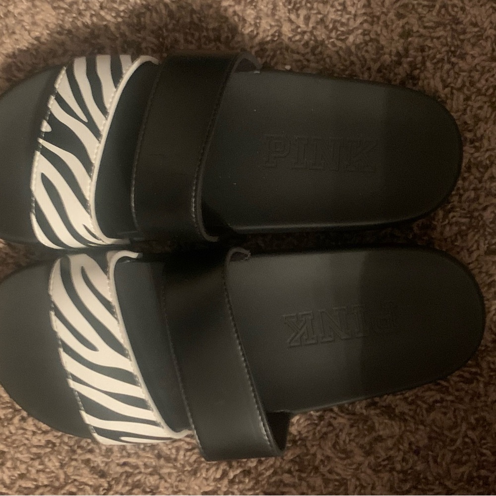 Pink Zebra Print Slides